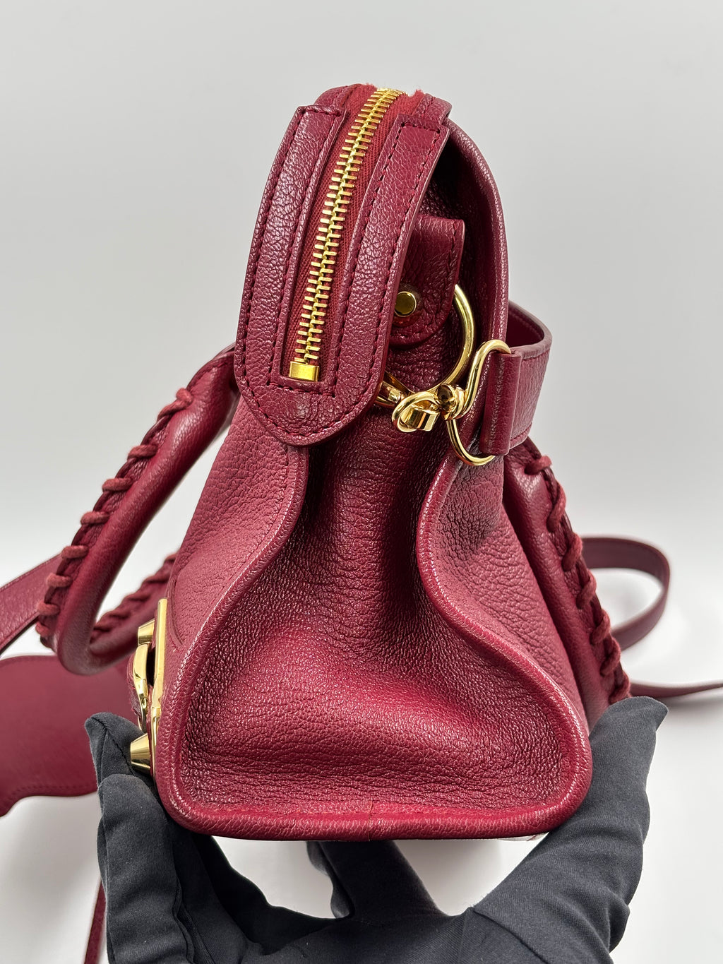 Balenciaga Burgundy  Small City