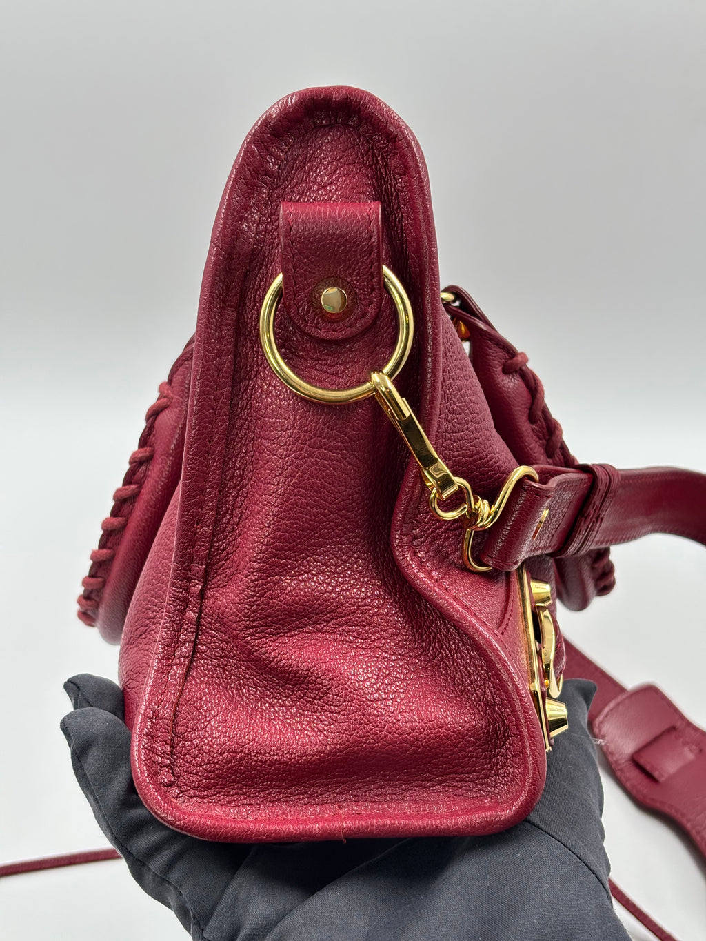 Balenciaga Burgundy  Small City