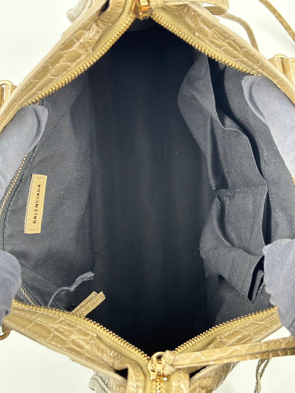 Balenciaga Croc Embossed Small  City