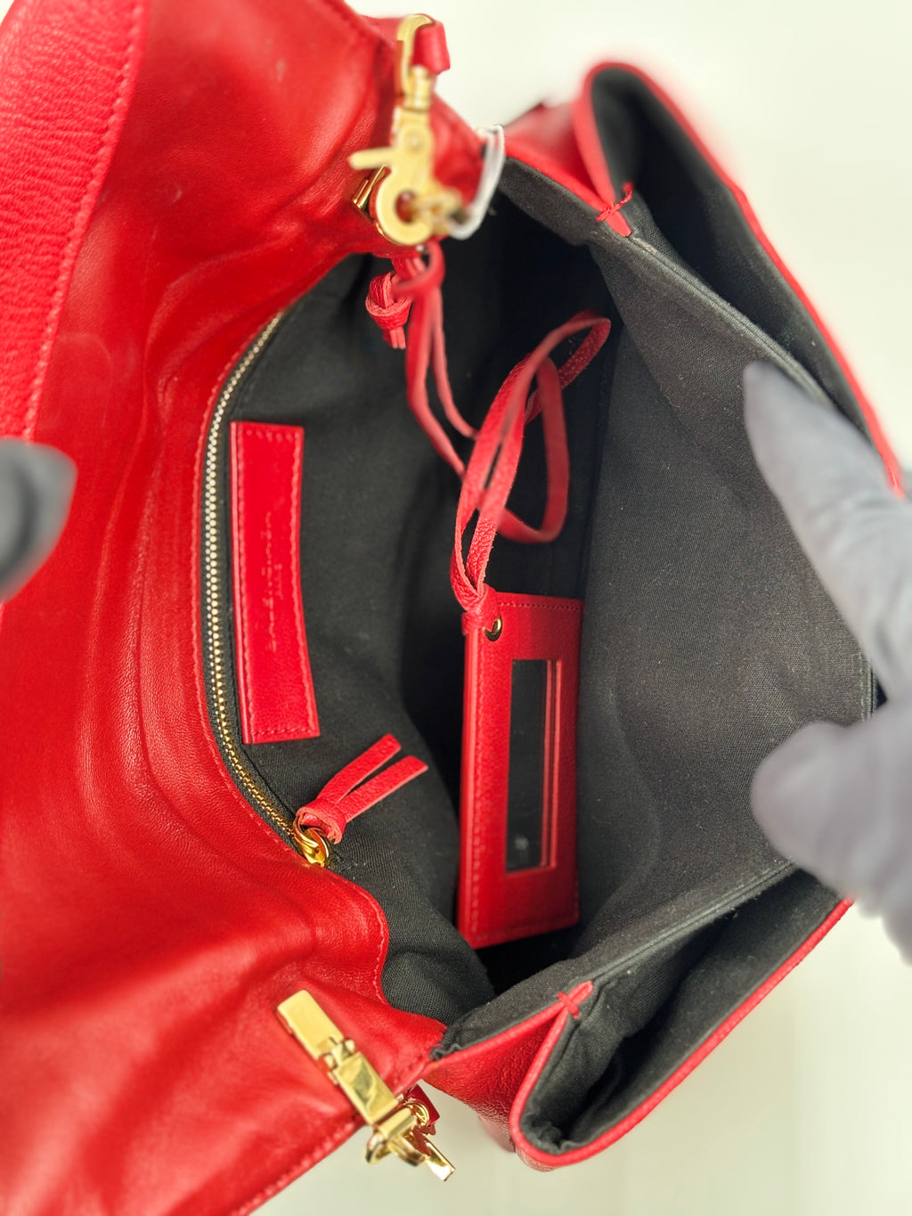 Balenciaga Red Envelope  Clutch Bag