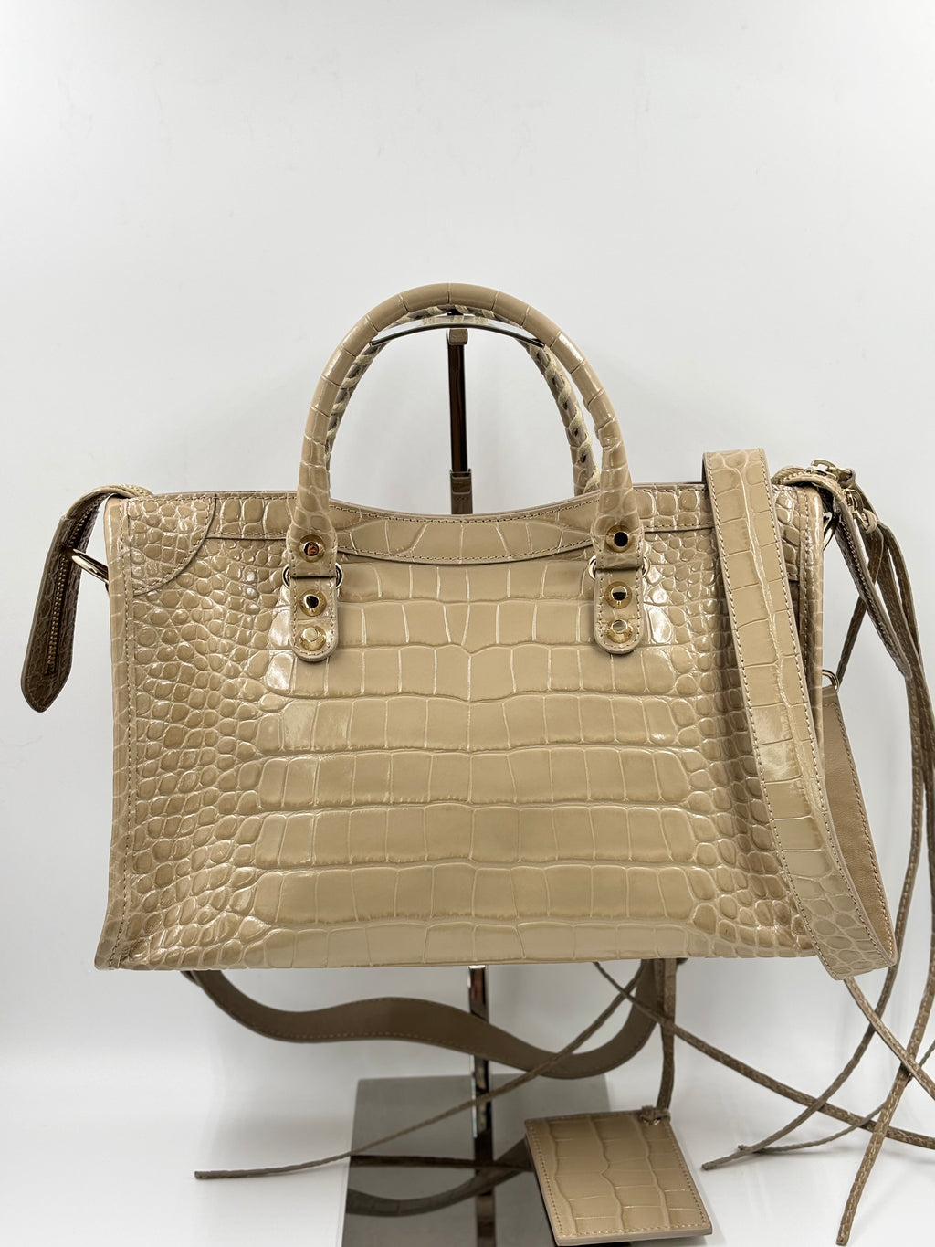 Balenciaga Croc Embossed Small  City