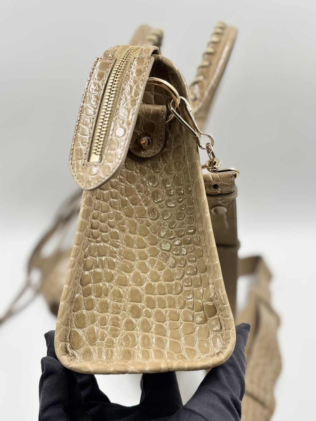 Balenciaga Croc Embossed Small  City