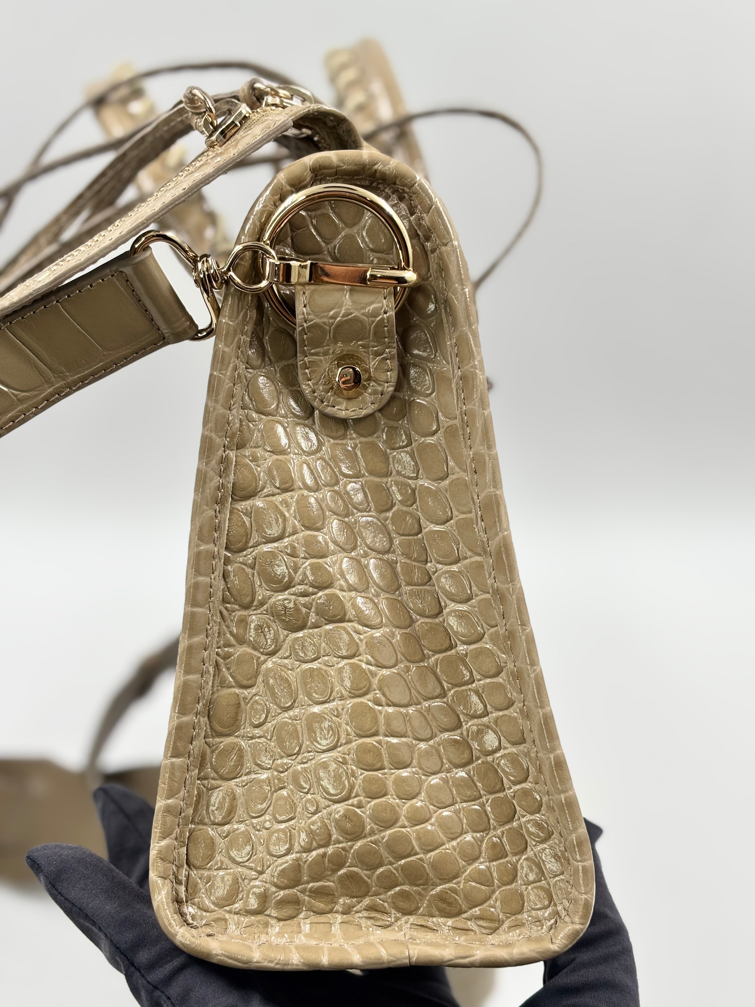 Balenciaga Croc Embossed Small  City