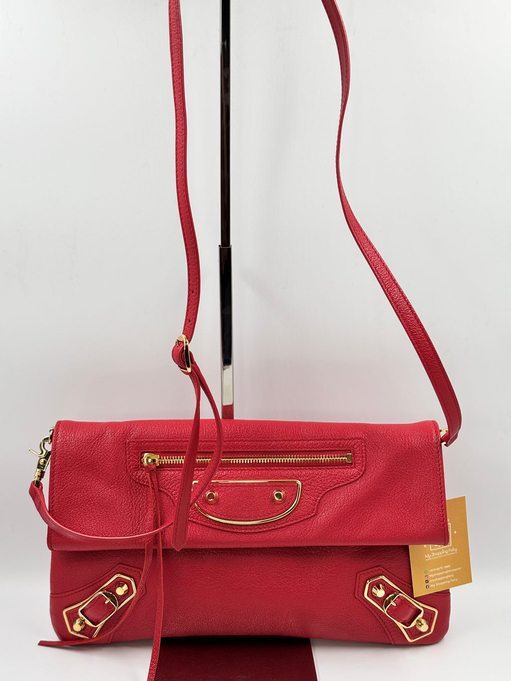 Balenciaga Red Envelope  Clutch Bag
