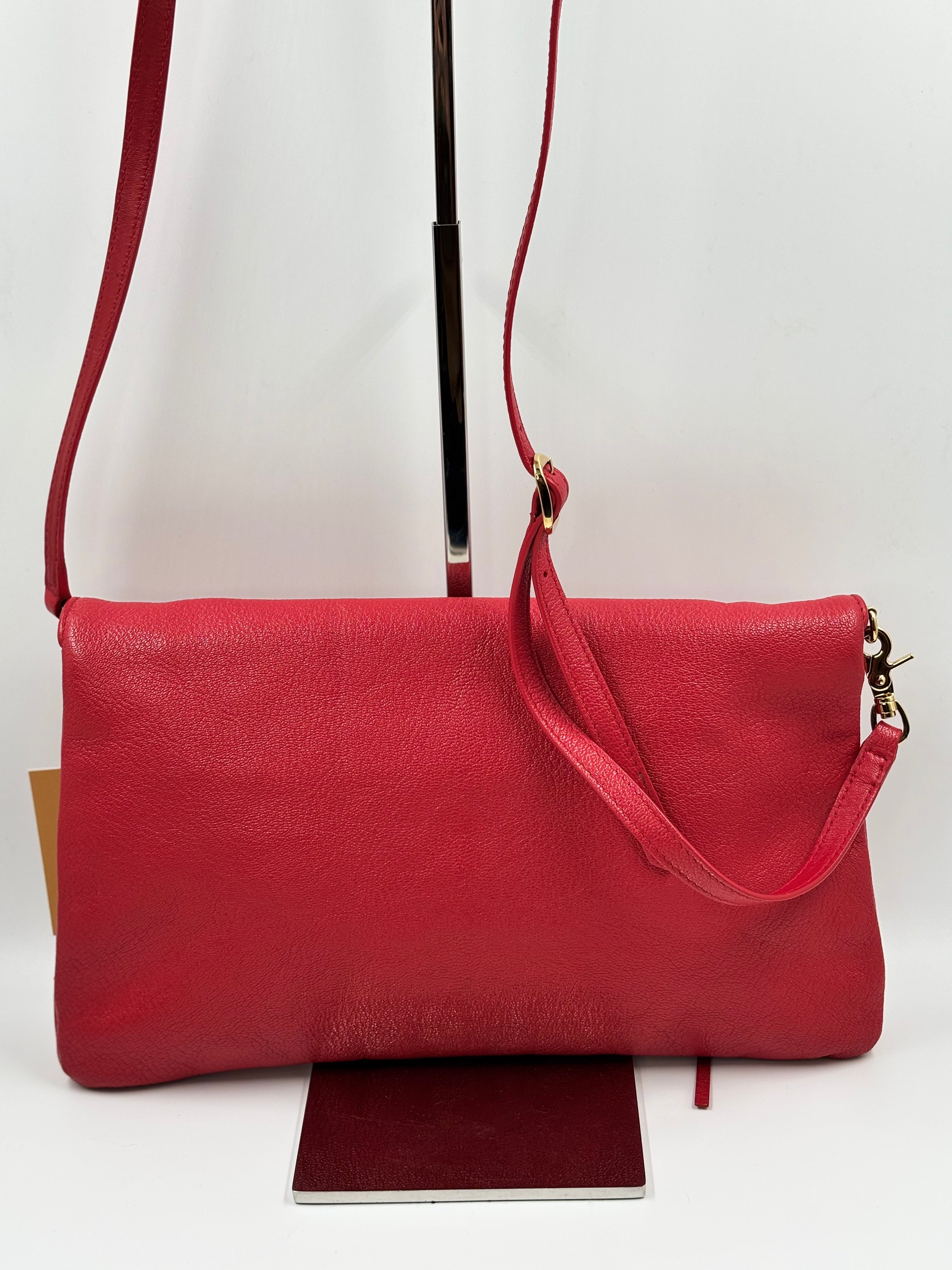 Balenciaga Red Envelope  Clutch Bag