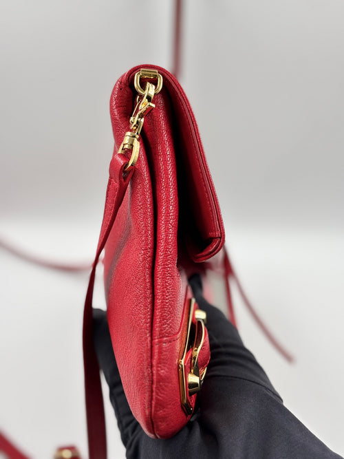 Balenciaga Red Envelope  Clutch Bag