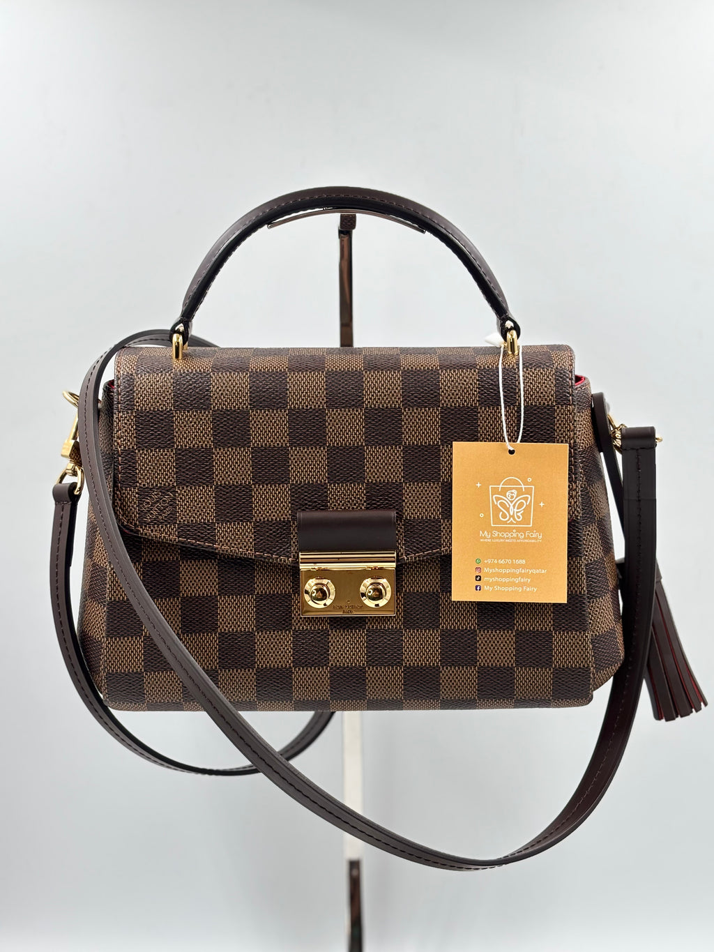 LV  Croisette Handbag Damier Ebene Canvas