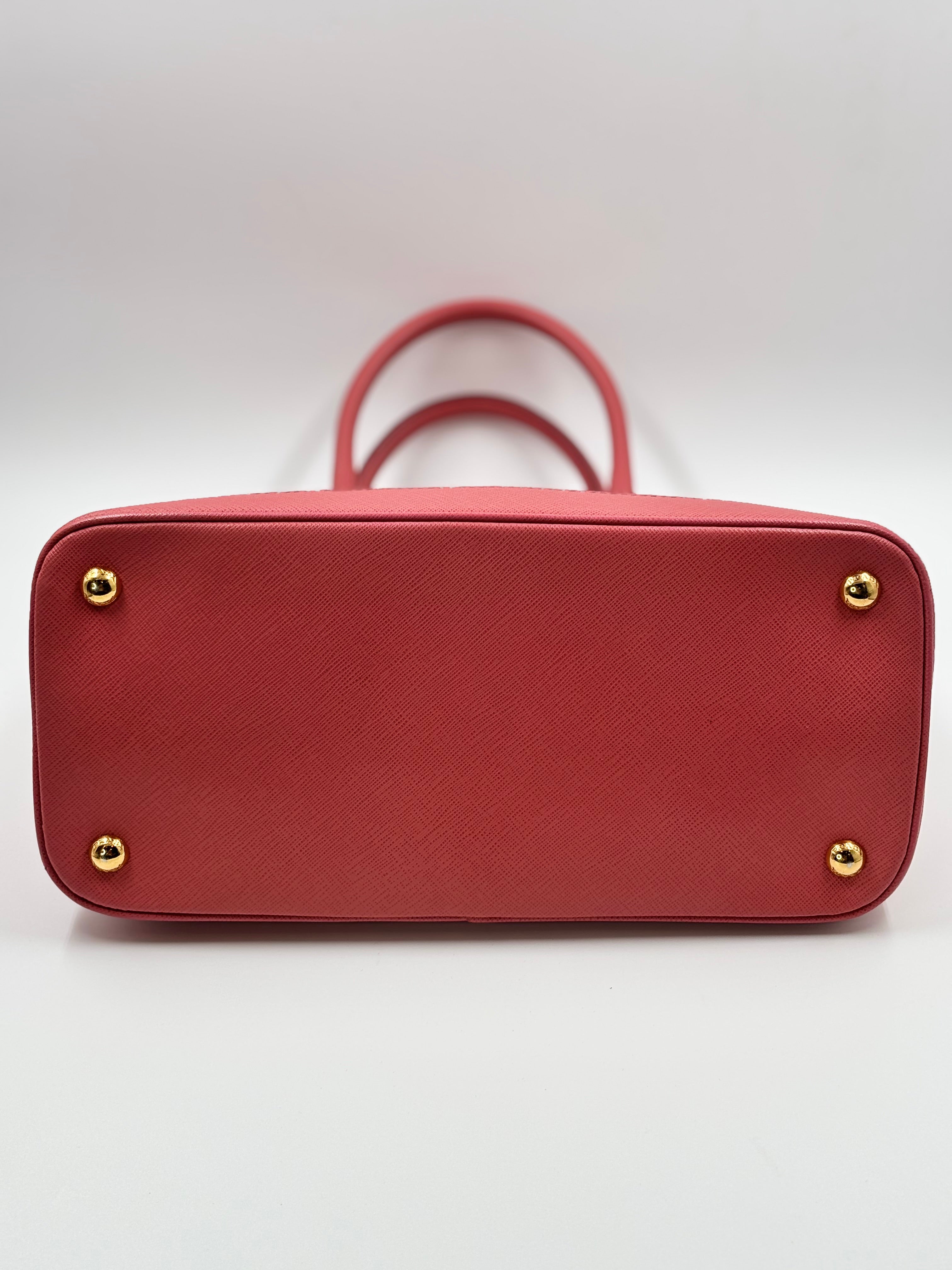 Prada Pink  Saffiano Leather Open Promenade Bag