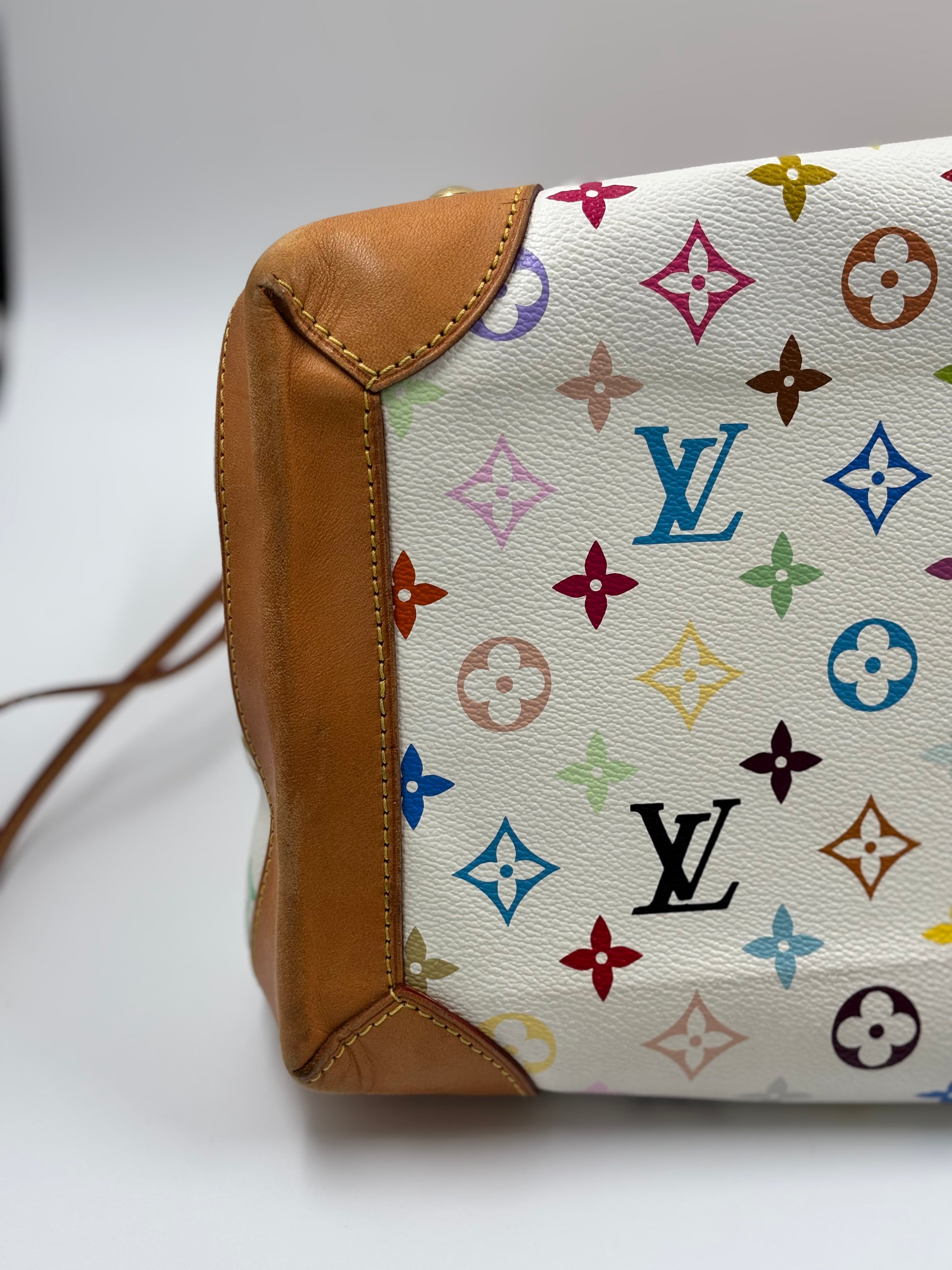 LV White Monogram Multicolore Ursula Bag