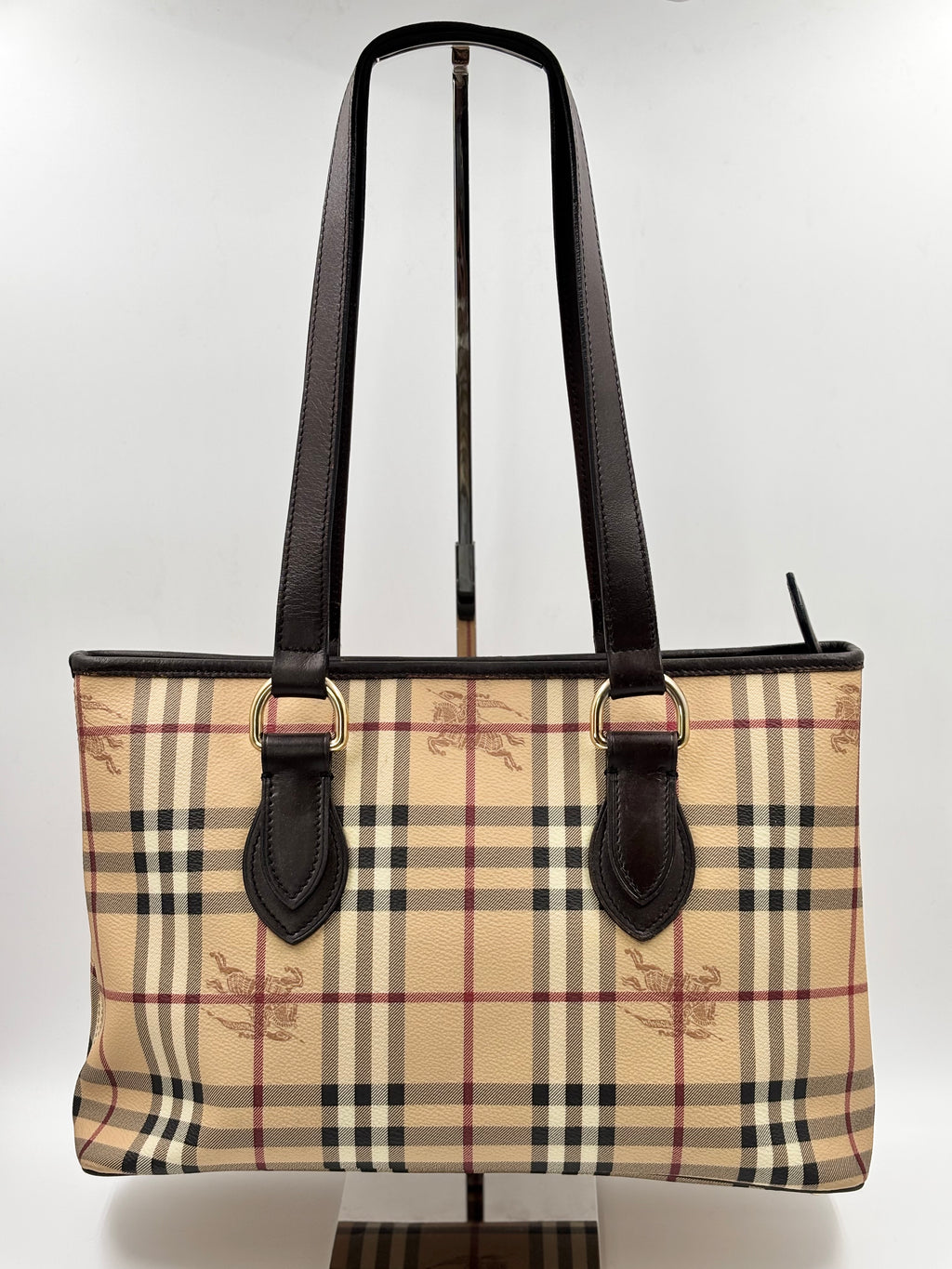 Burberry Haymarket Check Coated Canvas Medium Regent Tote Bag