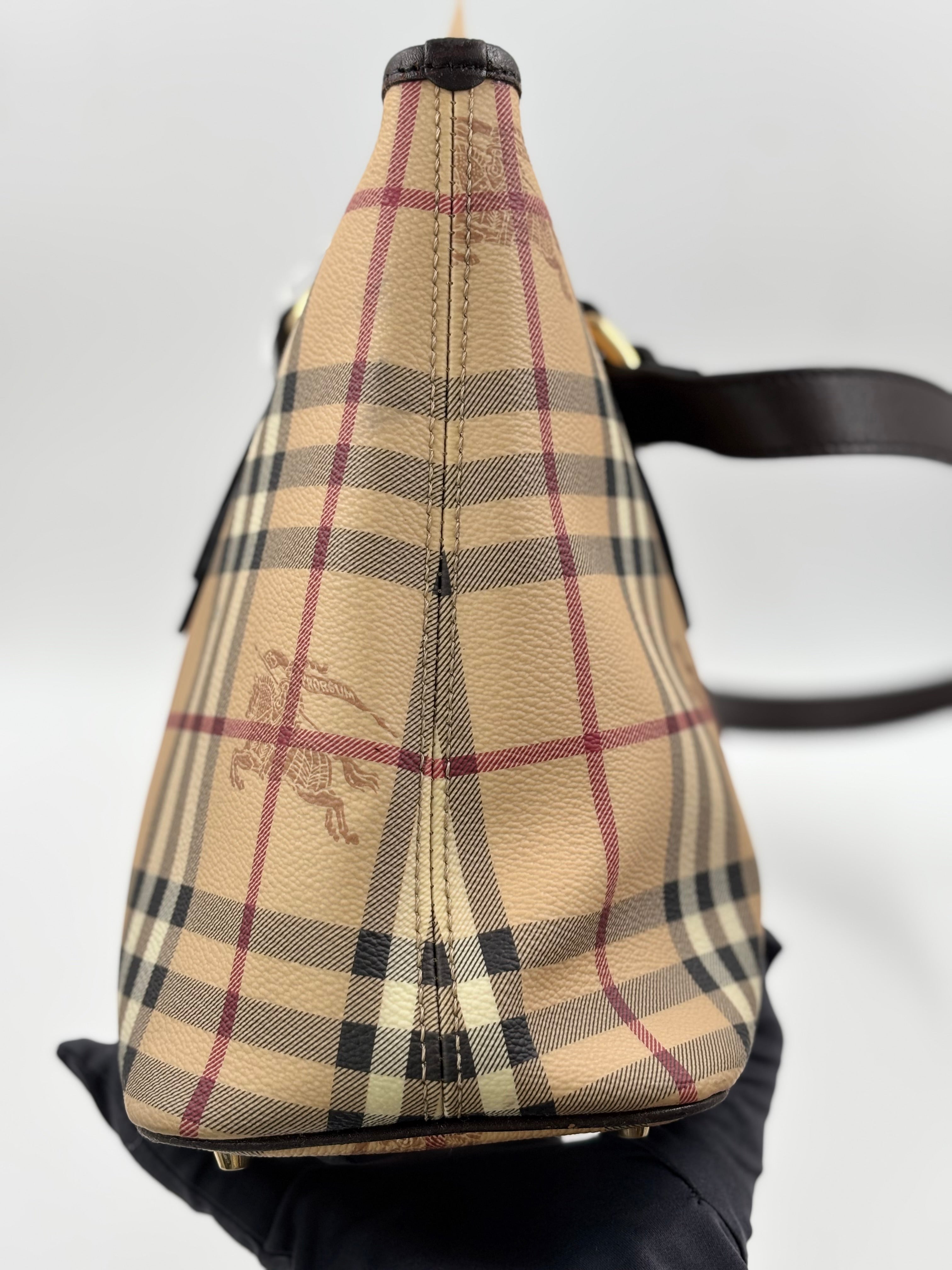 Burberry Haymarket Check Coated Canvas Medium Regent Tote Bag