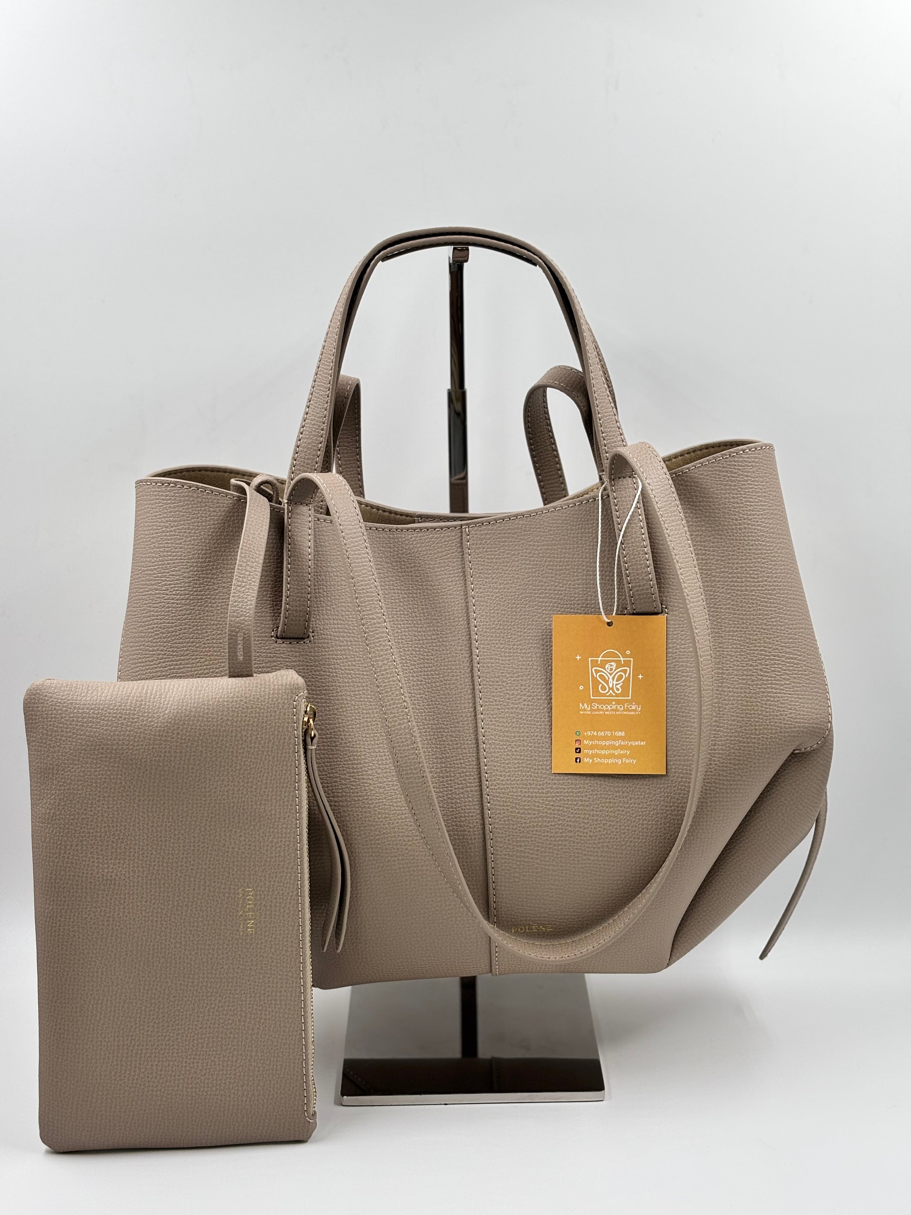 Polene Taupe Cyme Mini Bag