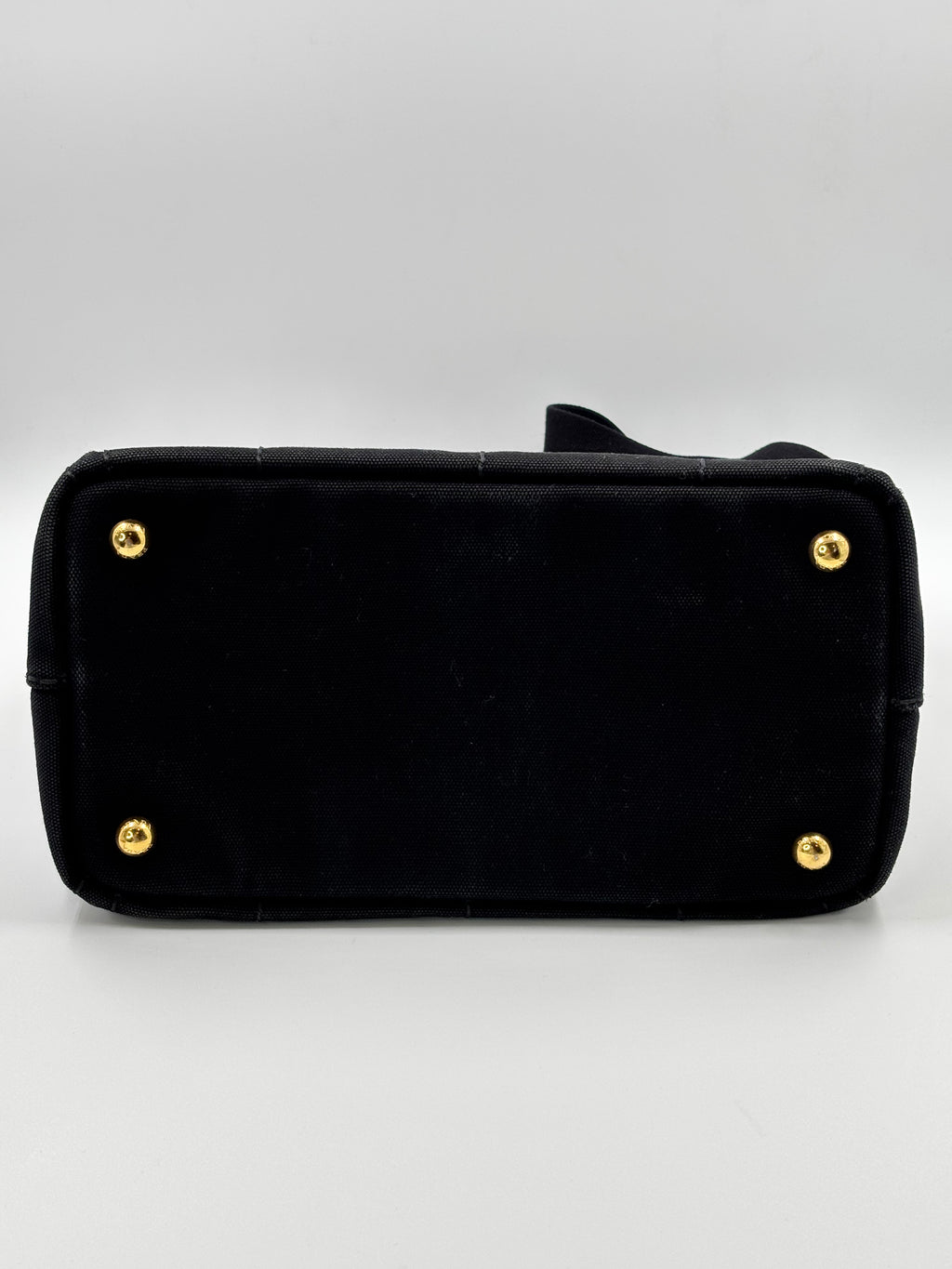 Prada Black Canapa Canvas Tote Bag