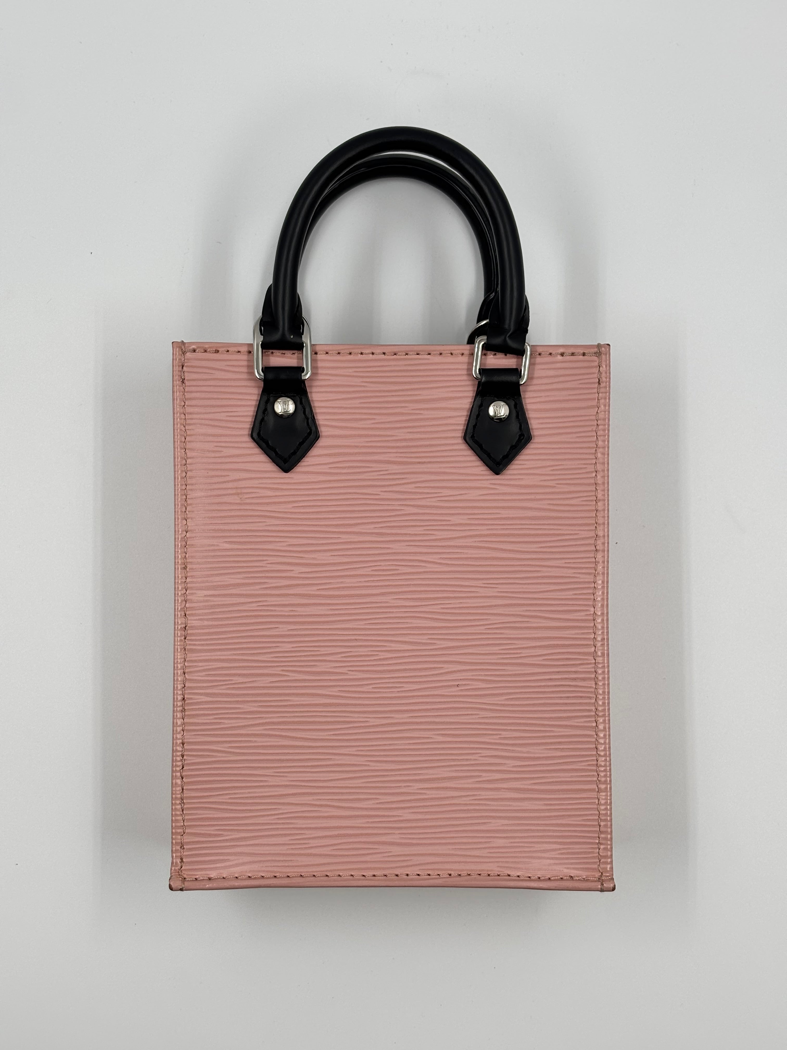 LV Petit Sac Plat in Rose Ballerine Epi Leather
