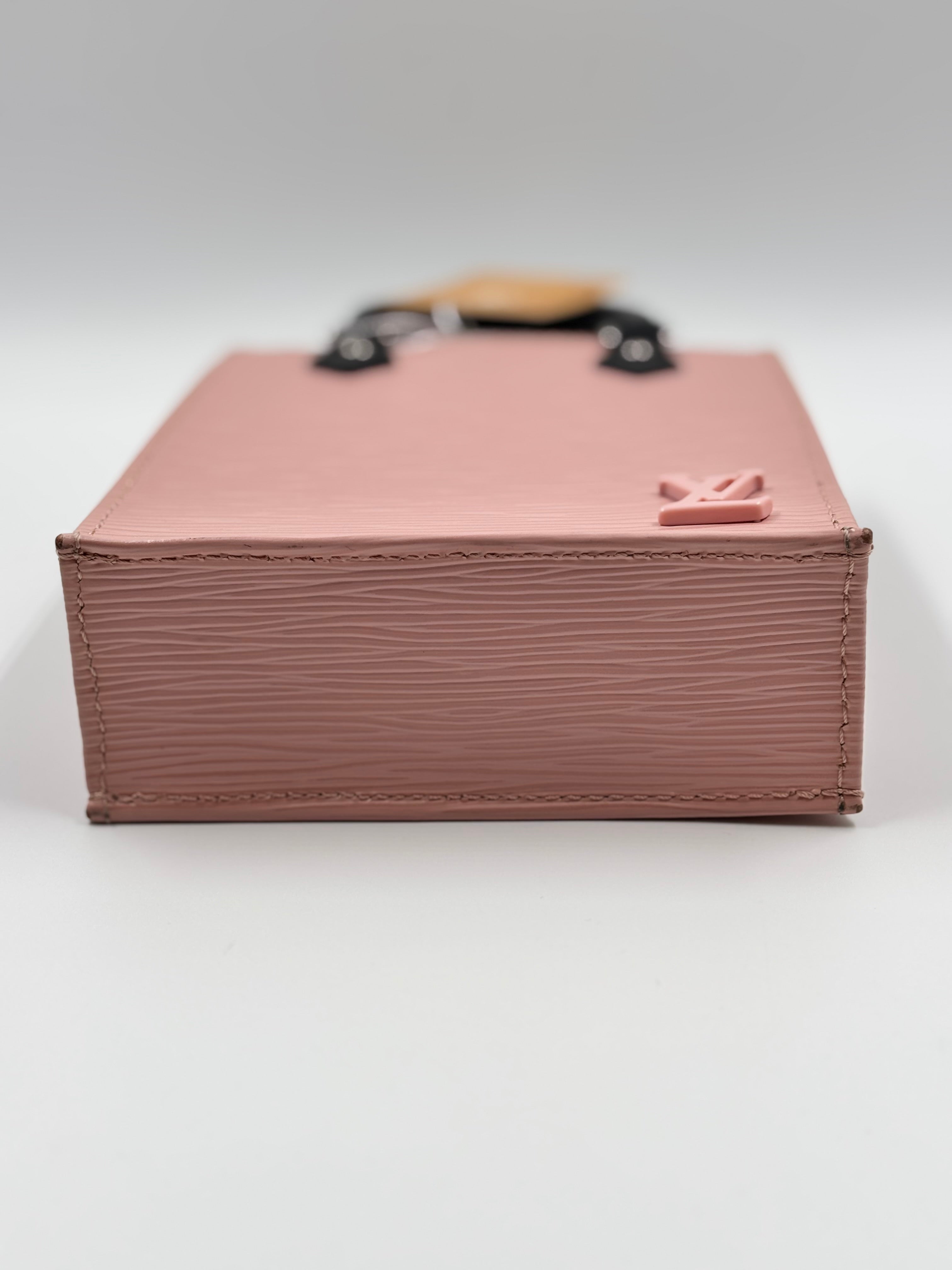 LV Petit Sac Plat in Rose Ballerine Epi Leather
