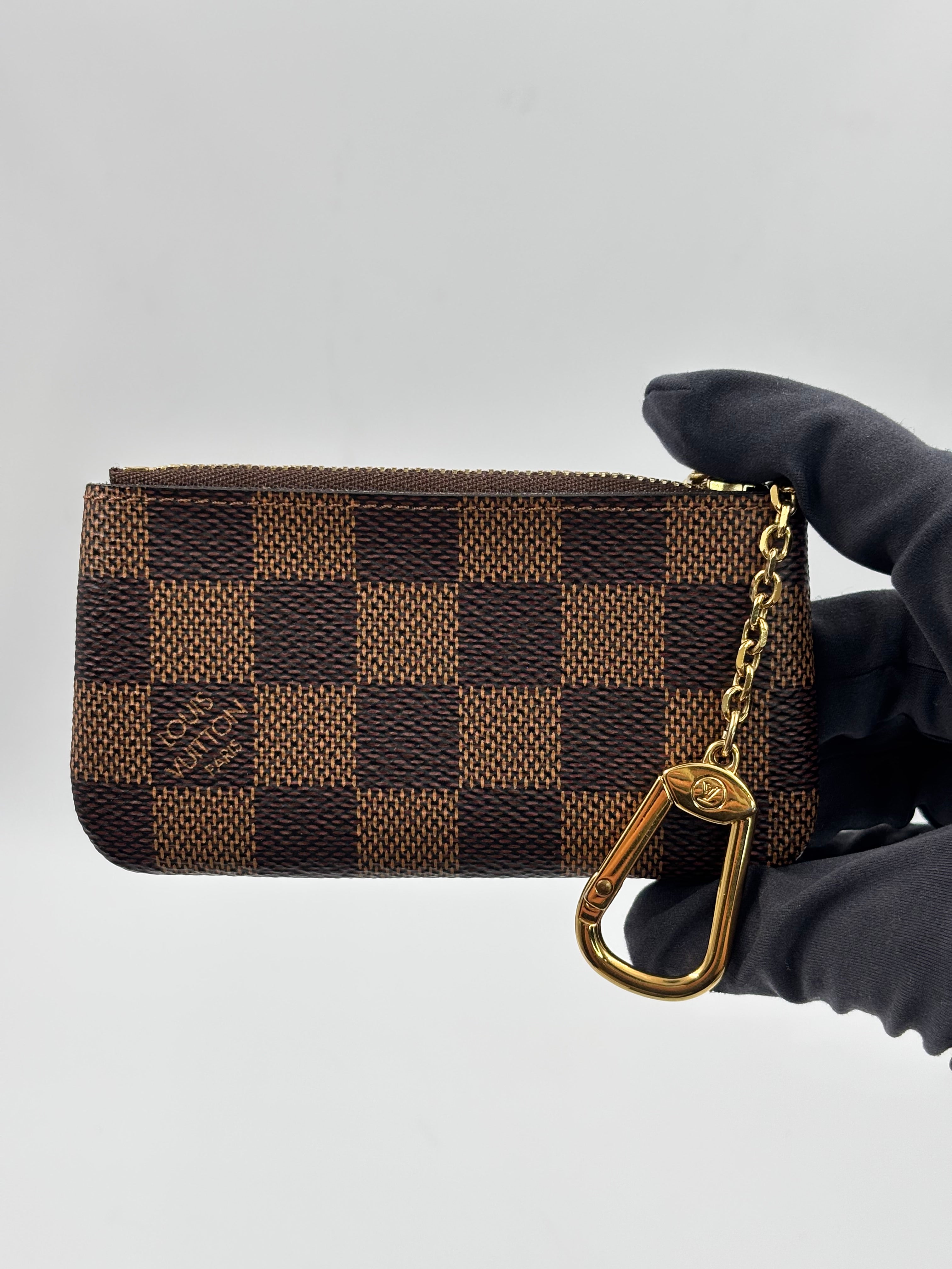 LV Damier Ebene Pochette Cles Key Pouch and Change Holder