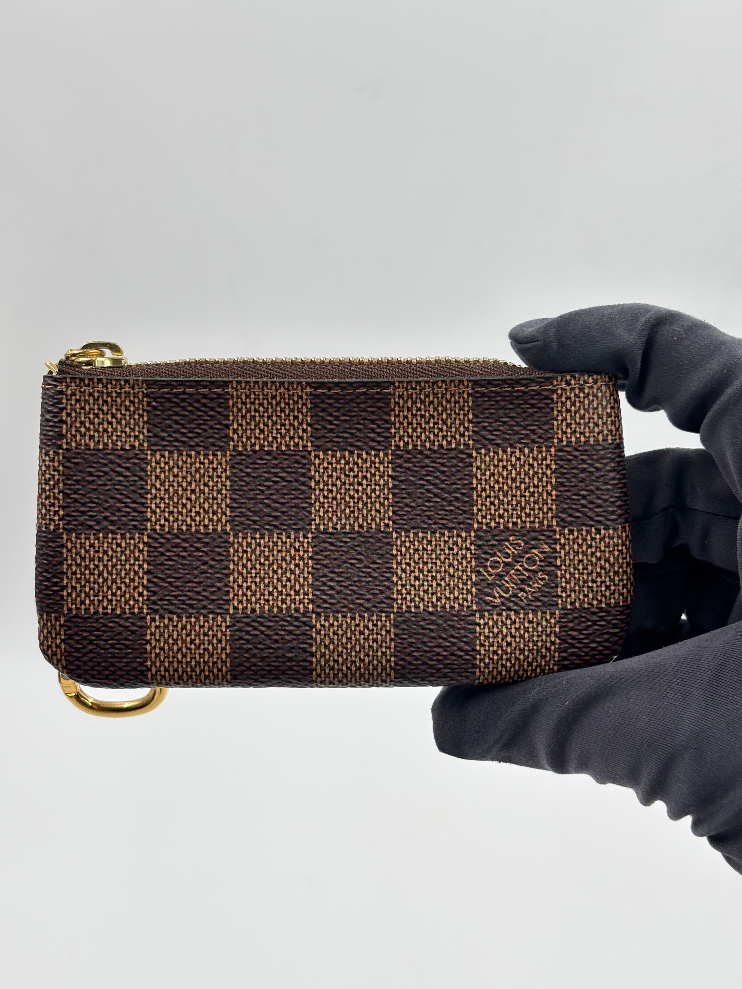 LV Damier Ebene Pochette Cles Key Pouch and Change Holder