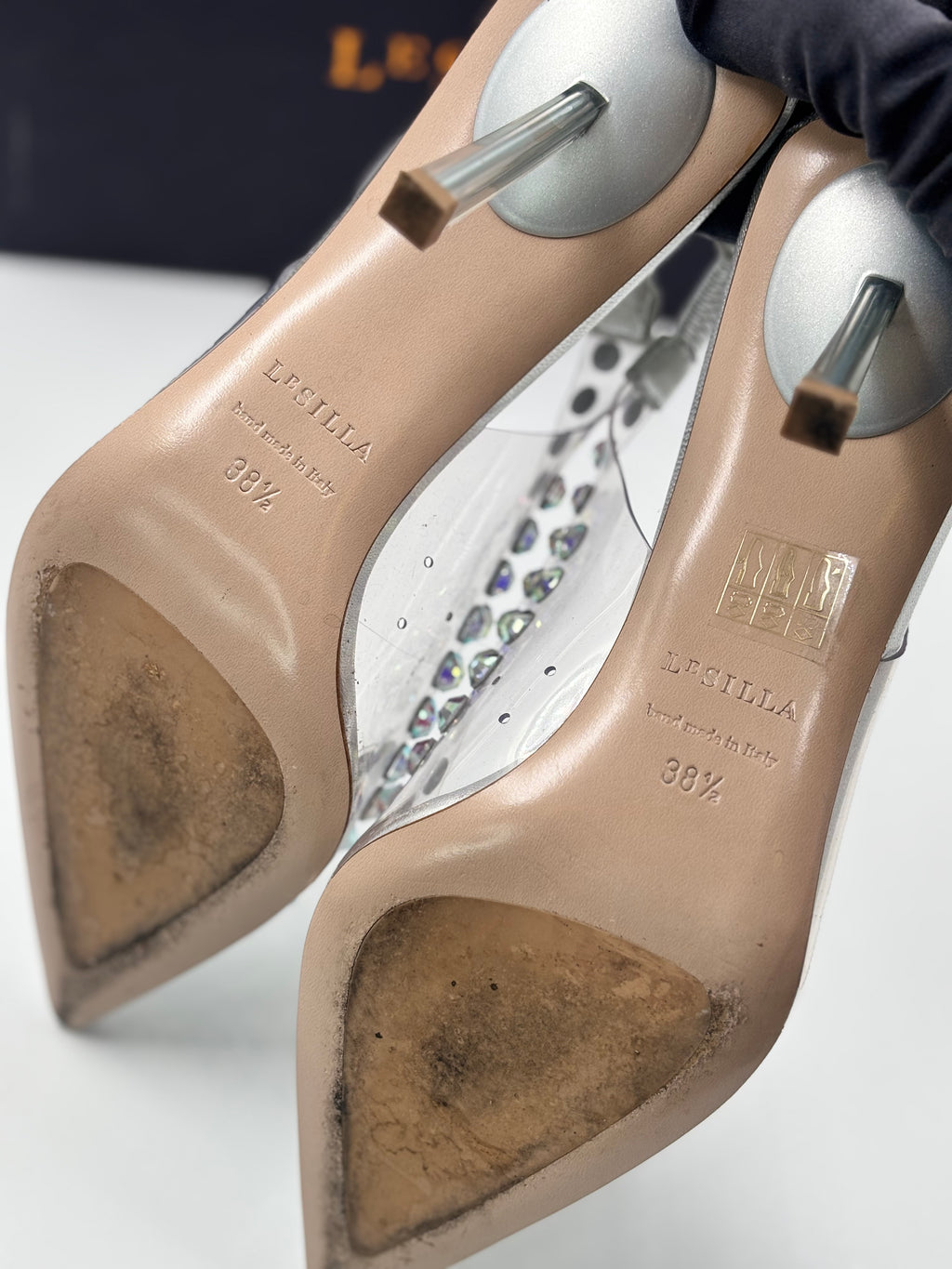 Le Silla Gilda rhinestone- Embellished Slingback Pumps