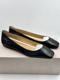 Jimmy Choo Black Leather Gwenevere Ballet Flats
