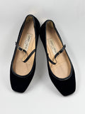 Jimmy Choo Black Velvet Mary Jane Flats