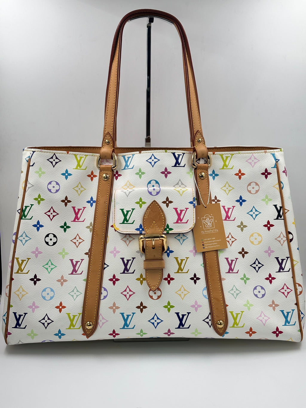 LV White Multicolore Monogram Aurelia GM