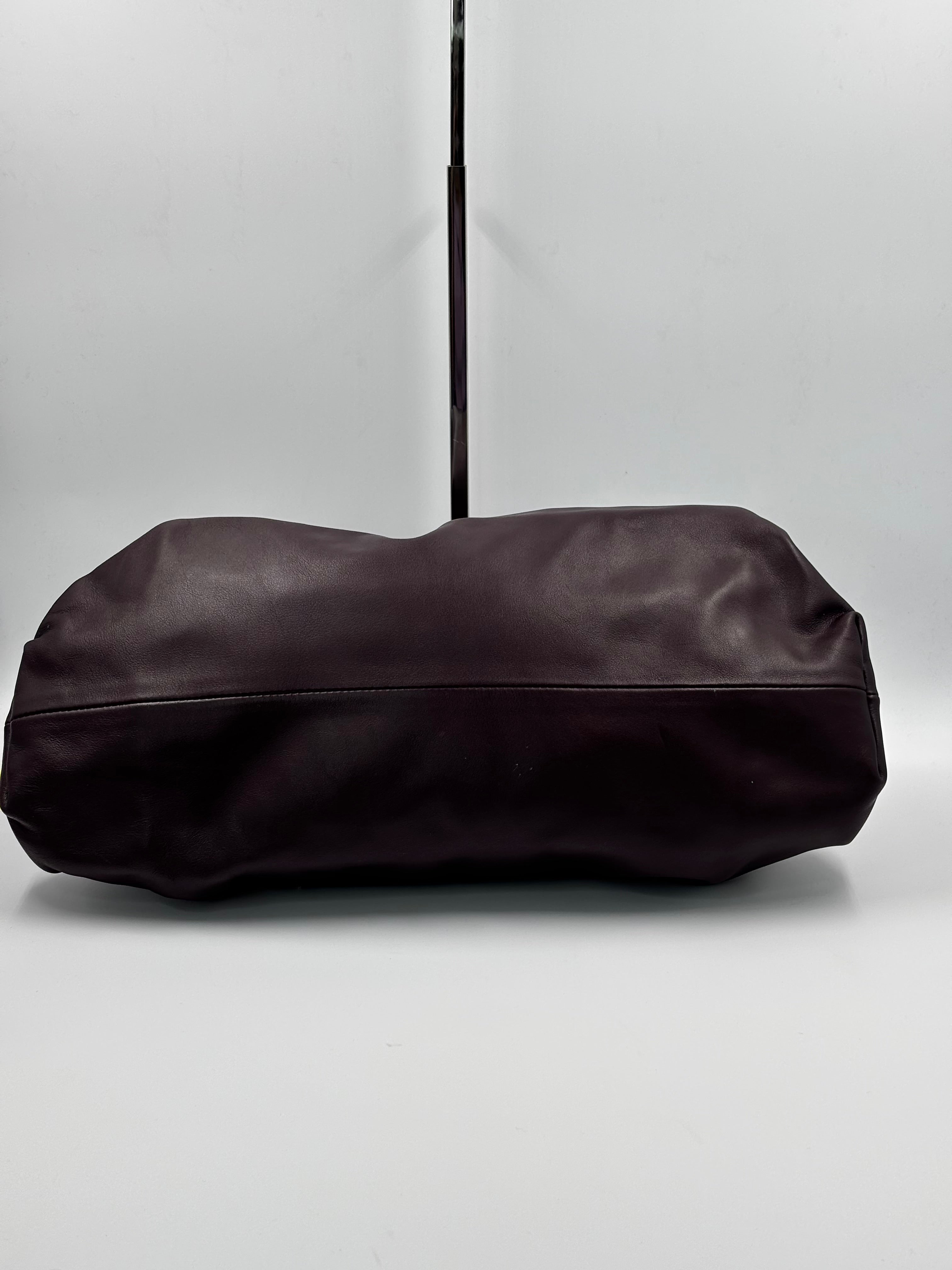 Bottega Veneta Grape & Gold  The Pouch Clutch Bag