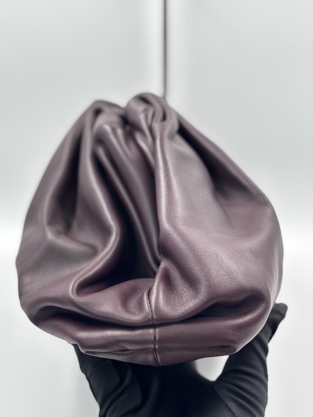 Bottega Veneta Grape & Gold  The Pouch Clutch Bag