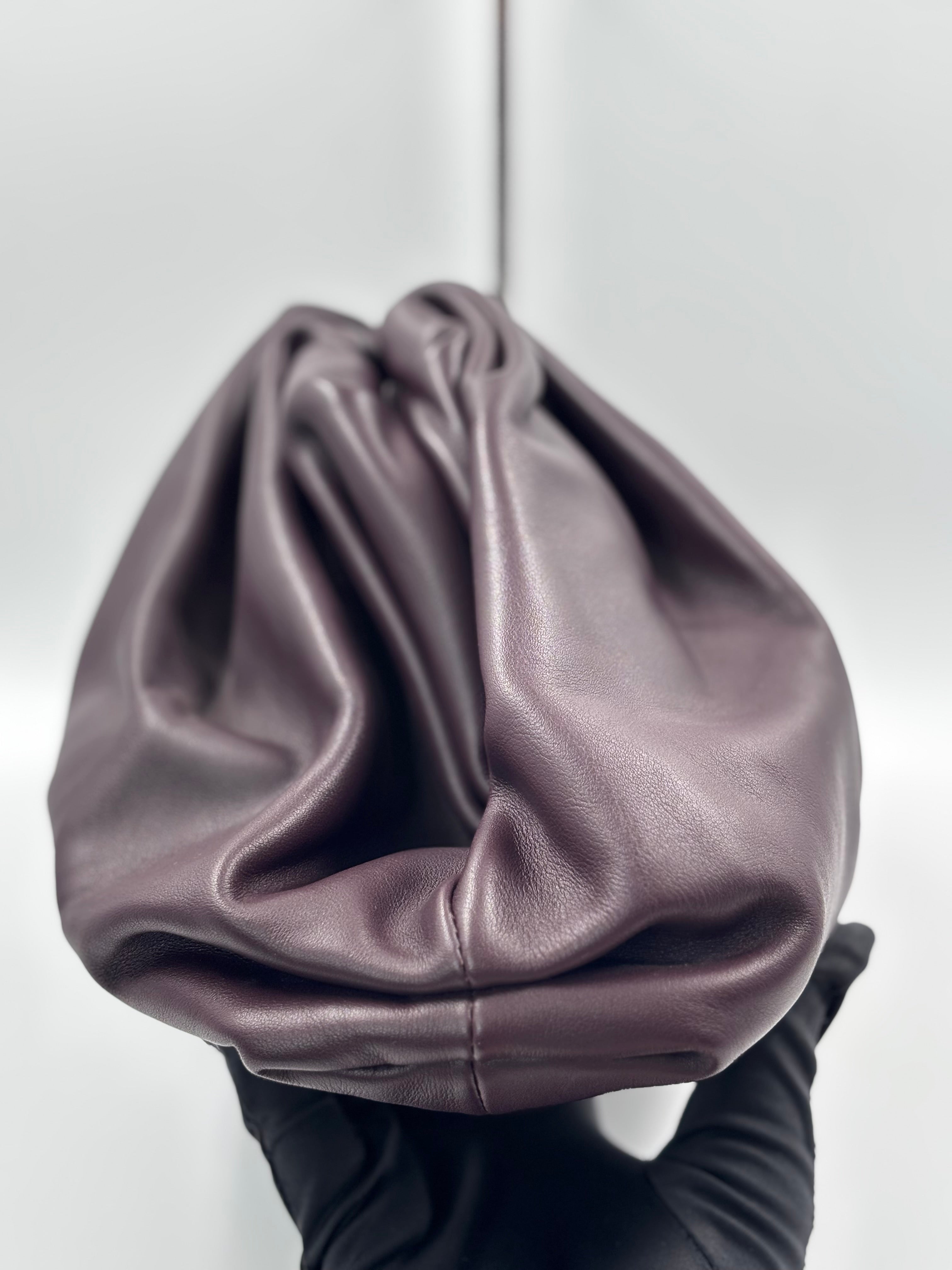 Bottega Veneta Grape & Gold  The Pouch Clutch Bag