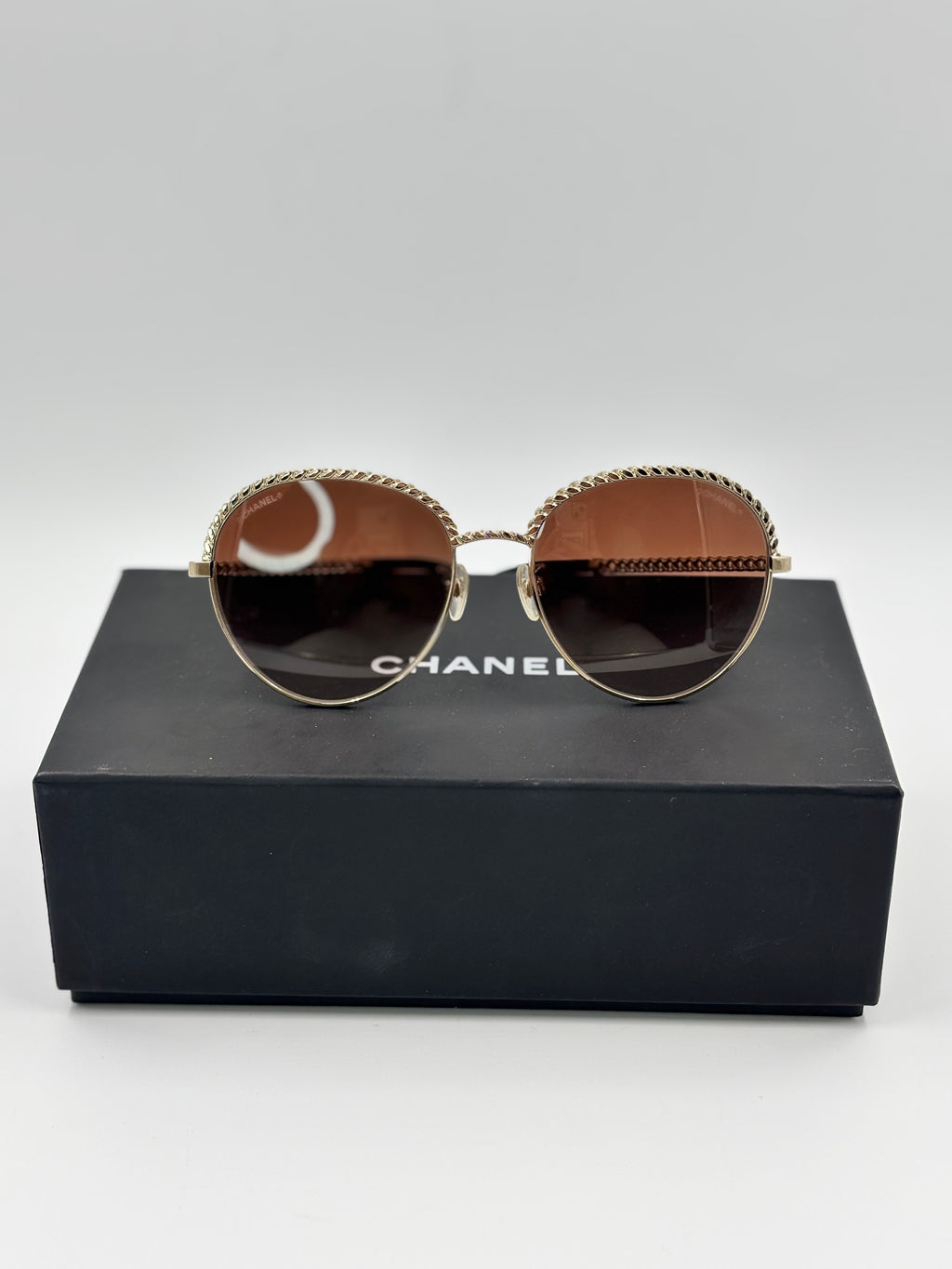Chanel Goldtone Metal Frame Gradient Tint Pantos Sunglasses-4242
