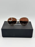 Chanel Goldtone Metal Frame Gradient Tint Pantos Sunglasses-4242