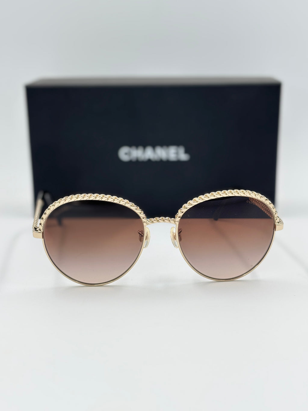 Chanel Goldtone Metal Frame Gradient Tint Pantos Sunglasses-4242