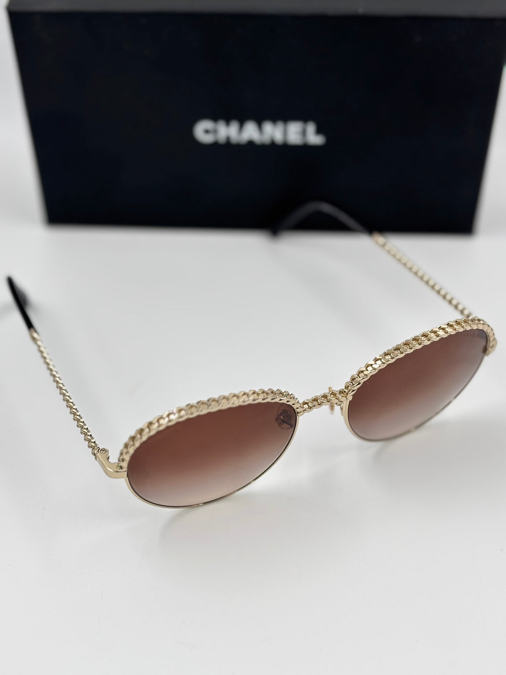 Chanel Goldtone Metal Frame Gradient Tint Pantos Sunglasses-4242