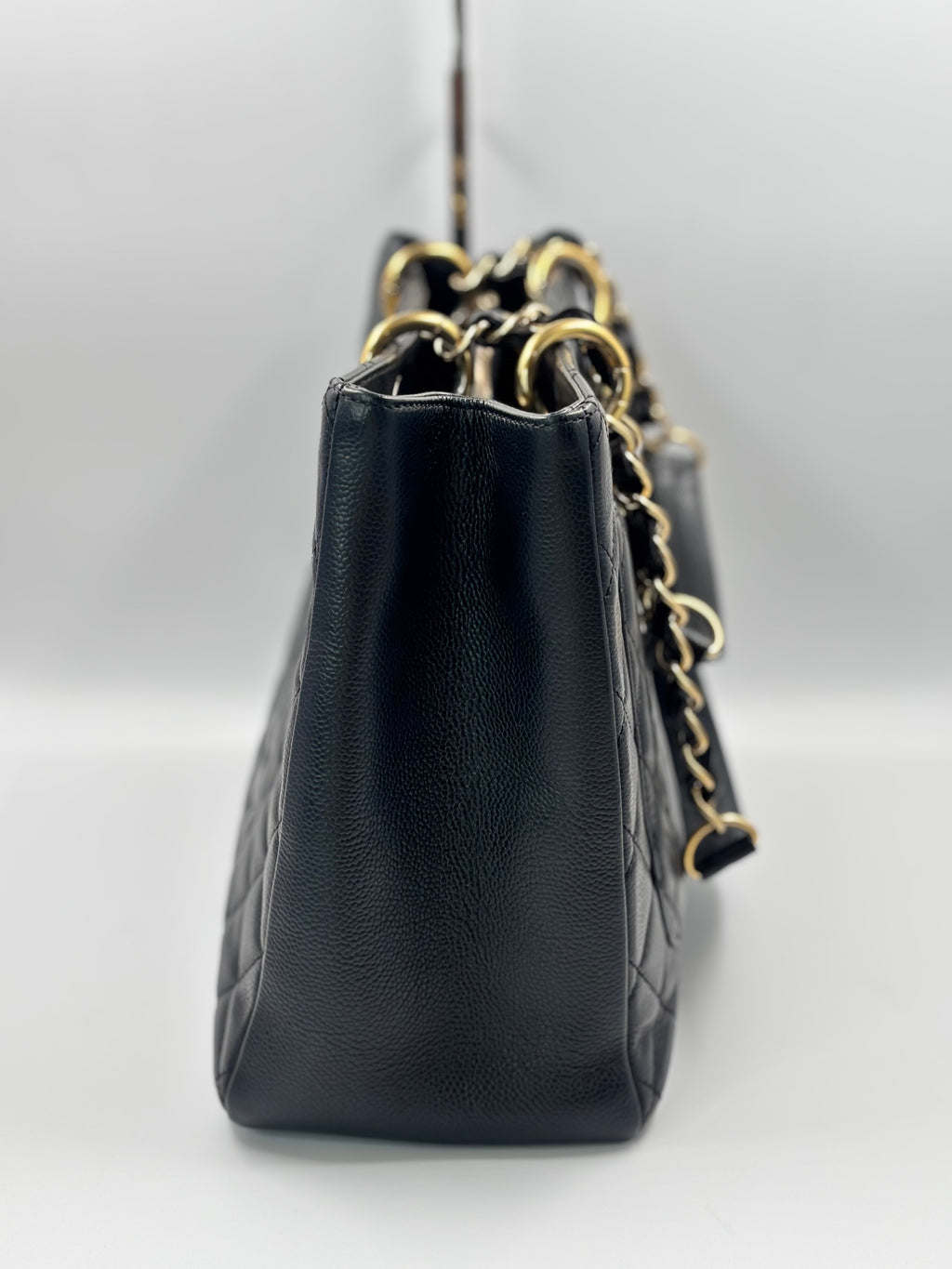 Chanel Black Quilted Caviar Leather GST Bag