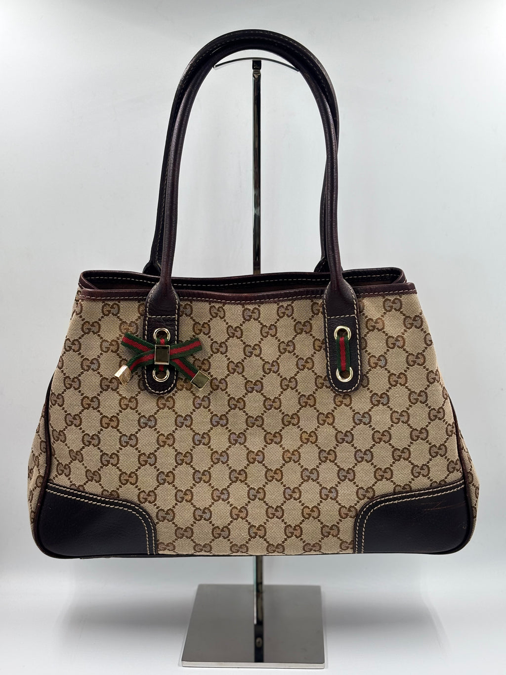 Gucci Beige/Ebony GG Canvas Princy Tote Bag