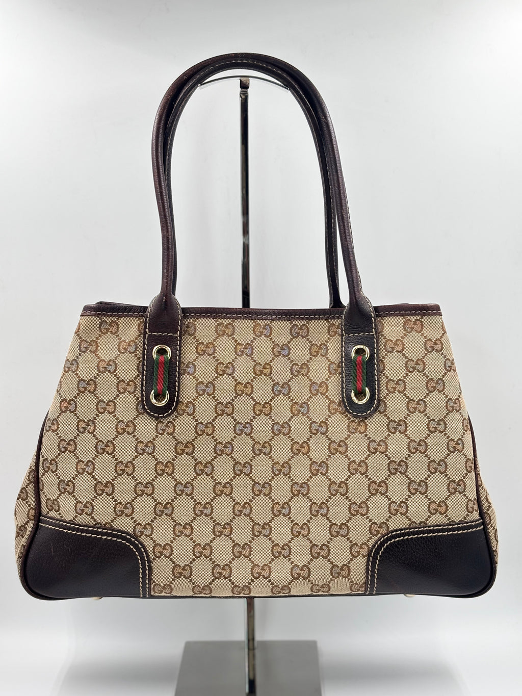 Gucci Beige/Ebony GG Canvas Princy Tote Bag