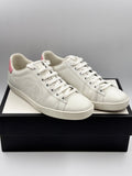 Gucci Interlocking G Logo Leather Sneakers White and Pink
