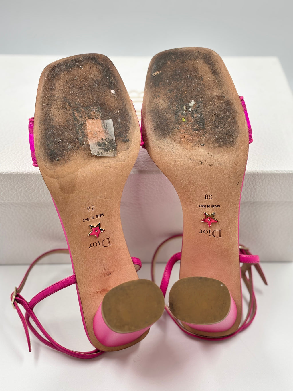 Christian Dior Fuchsia Pink Dway  Heeled Sandals