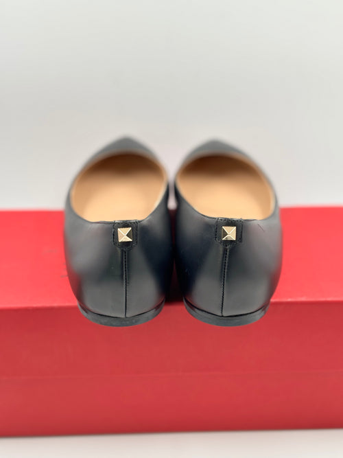Valentino Black Rockstud Flats