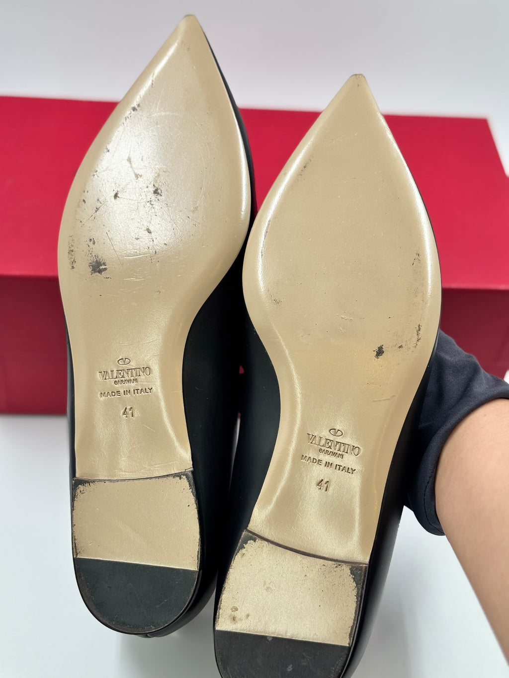Valentino Black Rockstud Flats