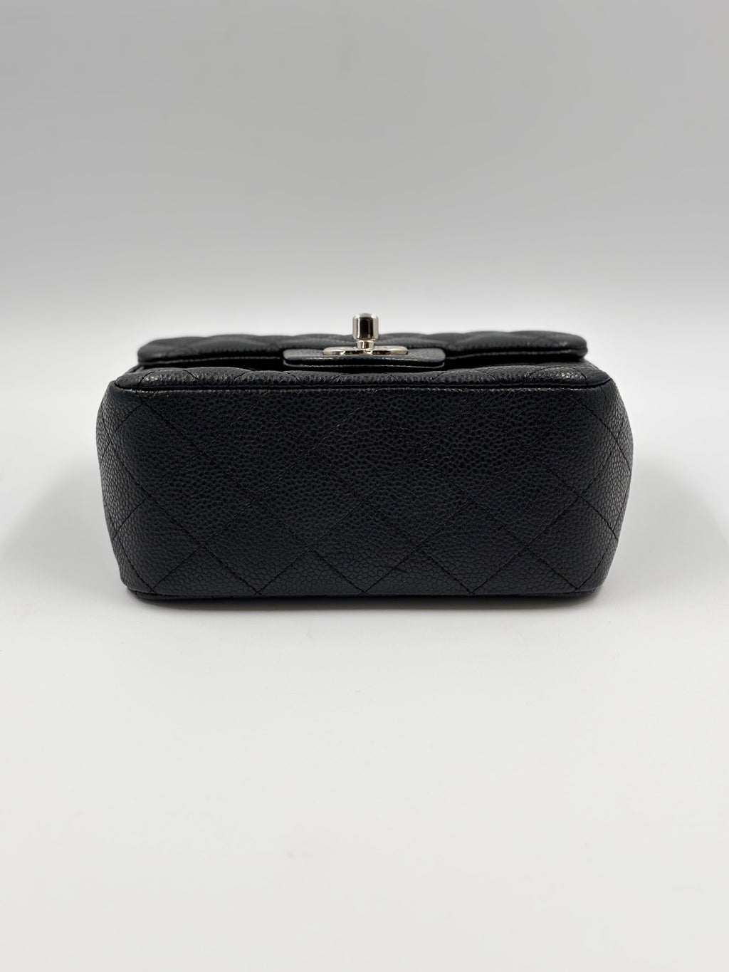 Chanel Black Quilted Caviar Leather Square Mini flap