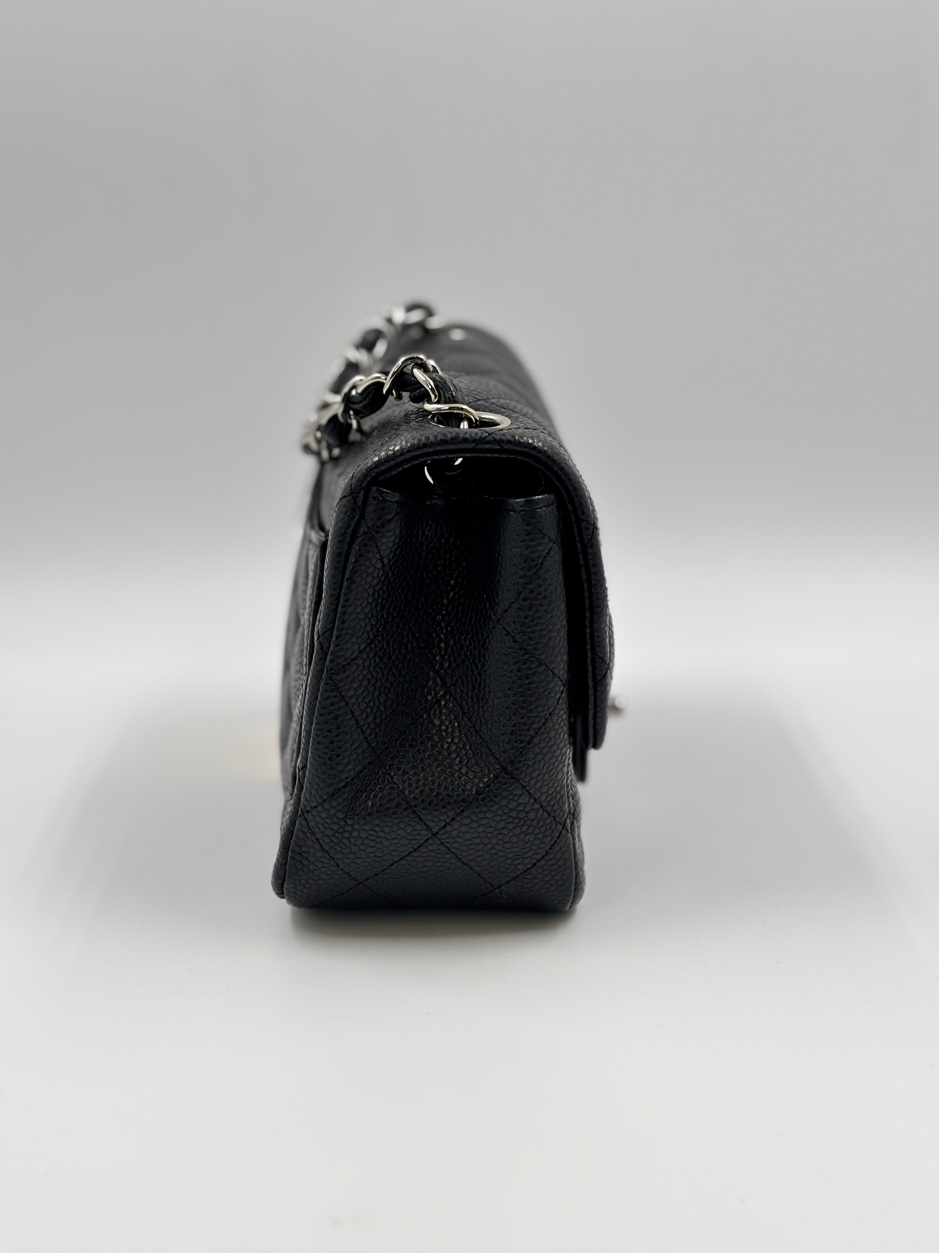 Chanel Black Quilted Caviar Leather Square Mini flap