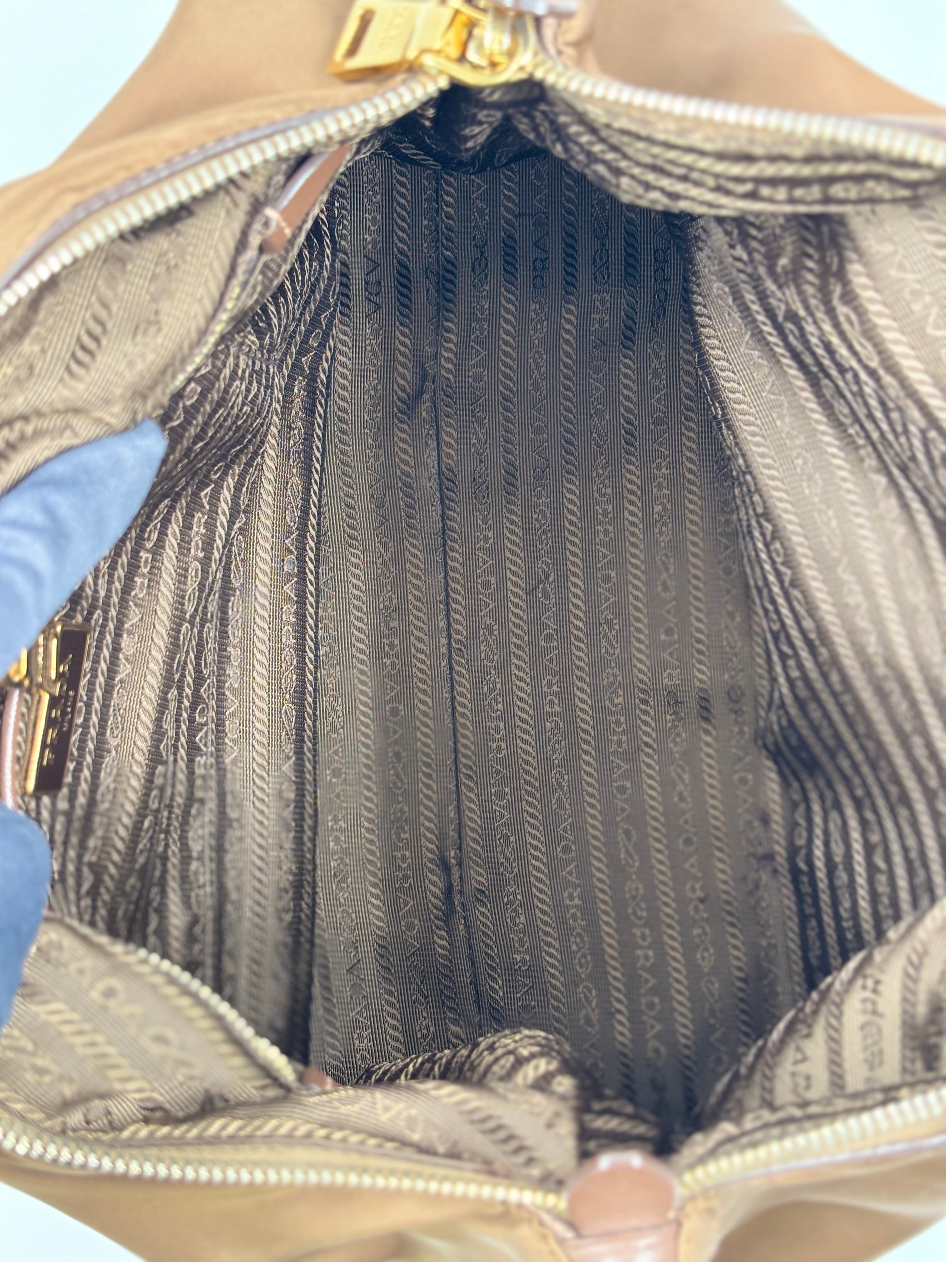 Prada Brown Tessuto Nylon Tote Bag