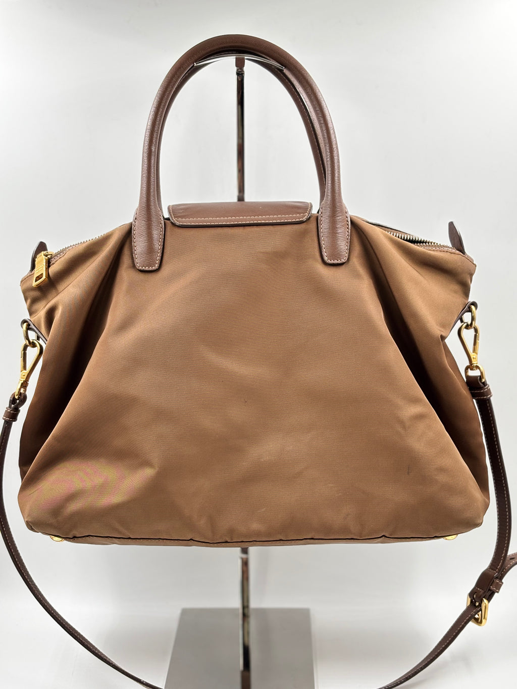 Prada Brown Tessuto Nylon Tote Bag