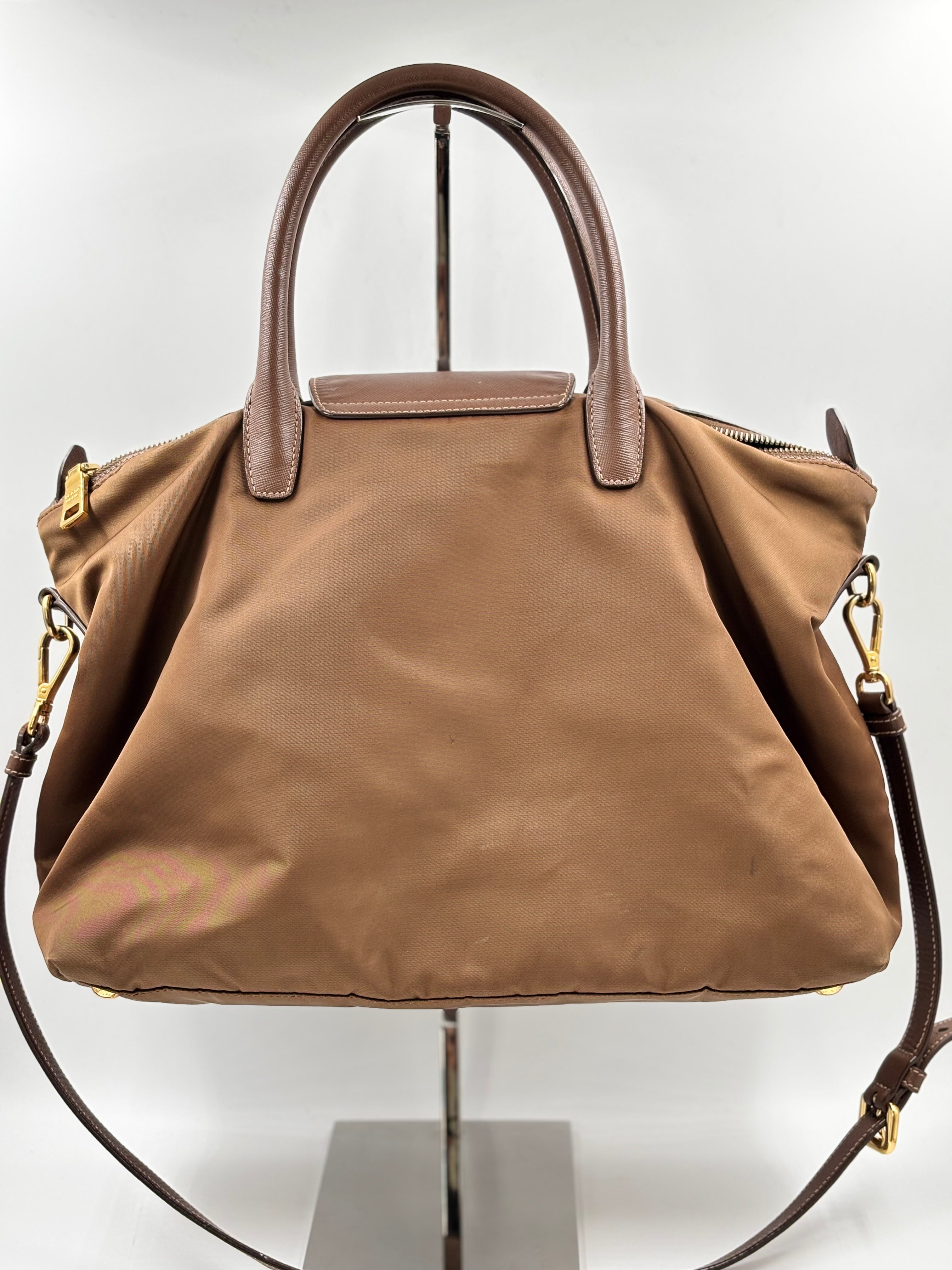 Prada Brown Tessuto Nylon Tote Bag