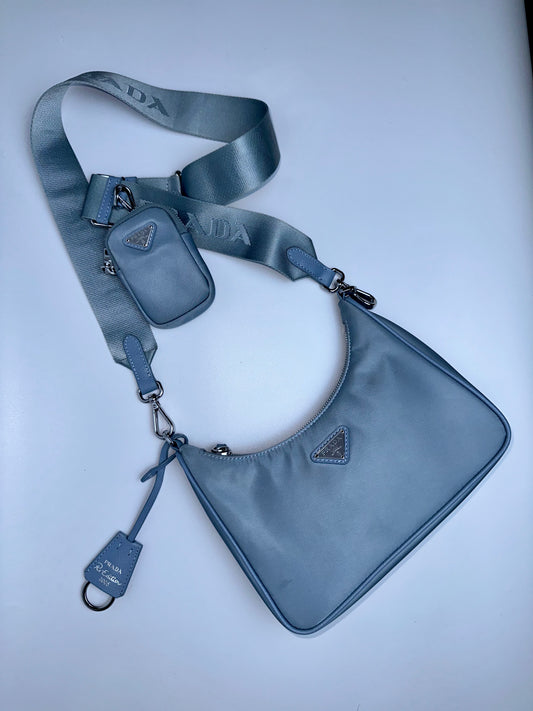 PRADA MULTI POCHETTE LIGHT BLUE