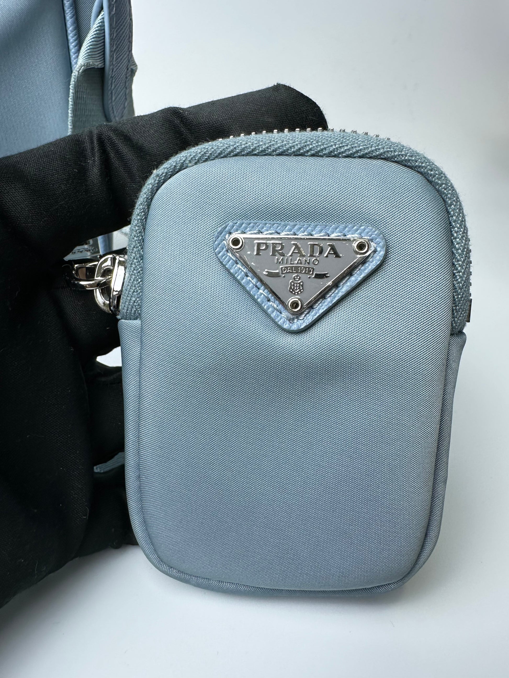 PRADA MULTI POCHETTE LIGHT BLUE MyShoppingFairy