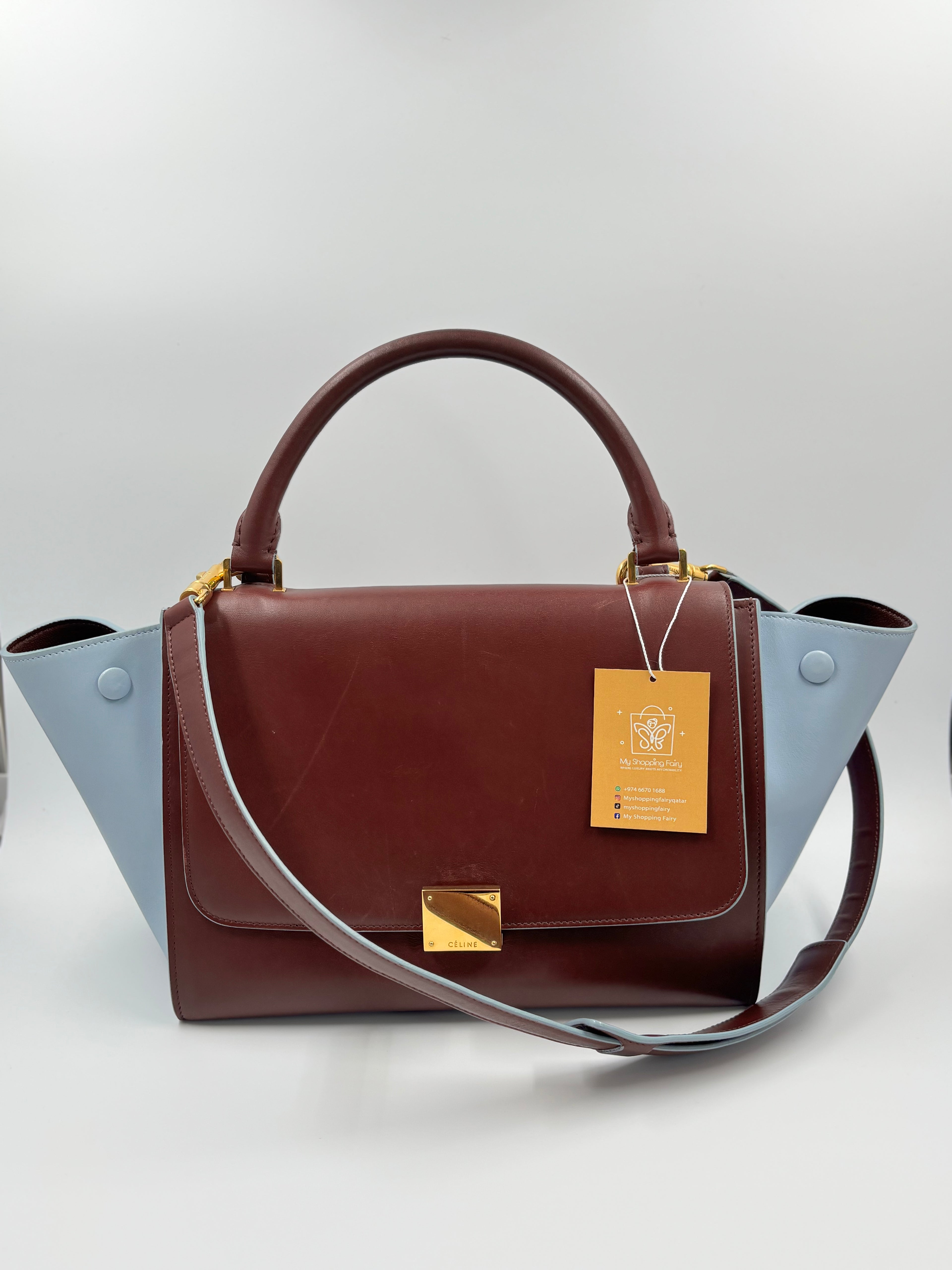 Trapeze - Burgundy & Light Blue